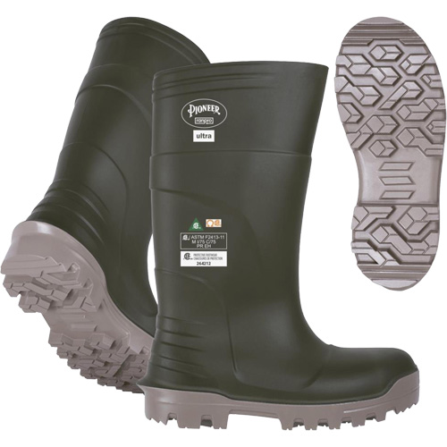 B105FUL.GR Pioneer Ultra Boots, Polyurethane, Steel/Composite Toe, Size 6, Puncture Resistant Sole OSI Industrial Sales