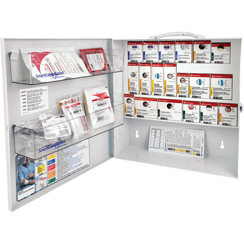 Armoire pour premiers soins SmartCompliance, R&eacute;pond &agrave; la norme CSA Z1220-17 type 2 environnements &agrave; faible risque, Petit (2-25 travailleurs) OSI Industrial Sales