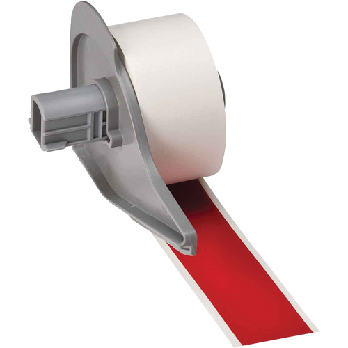 Ruban adh&eacute;sif permanent toutes saisons pour &eacute;tiquettes, Vinyle, Rouge, Largeur de 1" OSI Industrial Sales