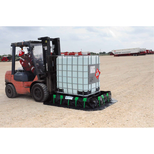 Berme Ultra-Containment Berm, Capacit&eacute; 748 gal. US, 10' la x 10' lo x 12" h, Paroi &agrave; piquets OSI Industrial Sales