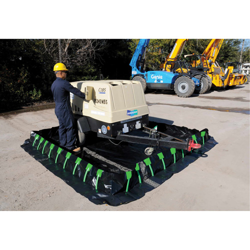 Berme Ultra-Containment Berm, Capacit&eacute; 748 gal. US, 10' la x 10' lo x 12" h, Paroi &agrave; piquets OSI Industrial Sales