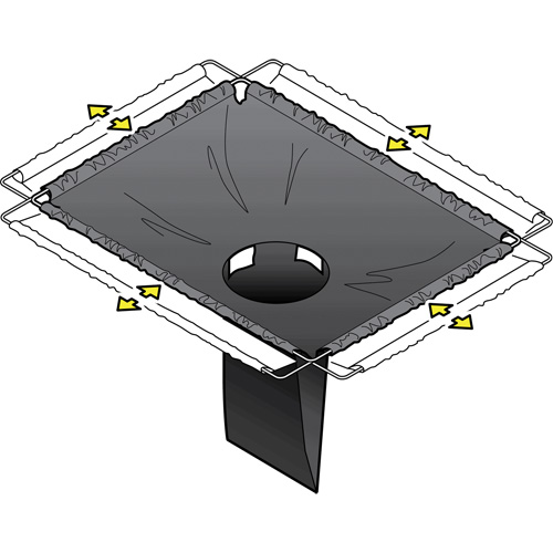 Square Ultra-Drain Guard&reg; Catch Basin Insert with Overflow Port, Oil & Sediment, 16" - 28" L x 20" - 36" W OSI Industrial Sales