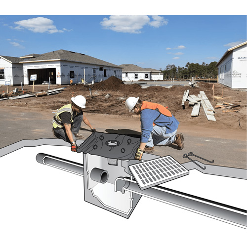 Ultra-Drain Guard&reg; Catch Basin Insert, Trash & Debris, 48" L x 36" W OSI Industrial Sales