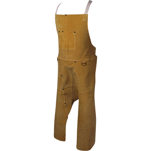Tablier Caiman Boarhide, Salopette &agrave; jambes fendues, 42" lo, Brun OSI Industrial Sales
