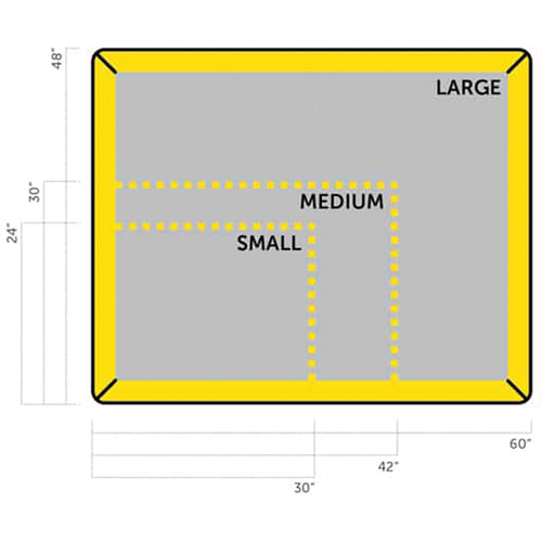 Petit tampon Ultra-Filter, Capacit&eacute; 0,8 gal. US, 2,5' la x 2' lo x 3" h, Paroi en mousse OSI Industrial Sales
