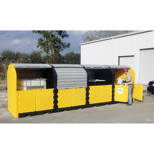 P16 Plus Ultra-Hard Top Spill Pallets&reg; with Drain, 250" L x 79" W x 62" H, 9000 lbs. Load Capacity OSI Industrial Sales