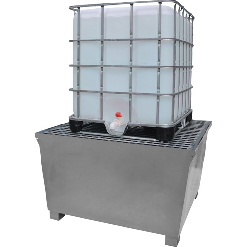 Ultra-IBC Spill Pallet en acier, Capacit&eacute; de d&eacute;versement 370 gal. US, 57,6" x 34,7" x 56,9" OSI Industrial Sales