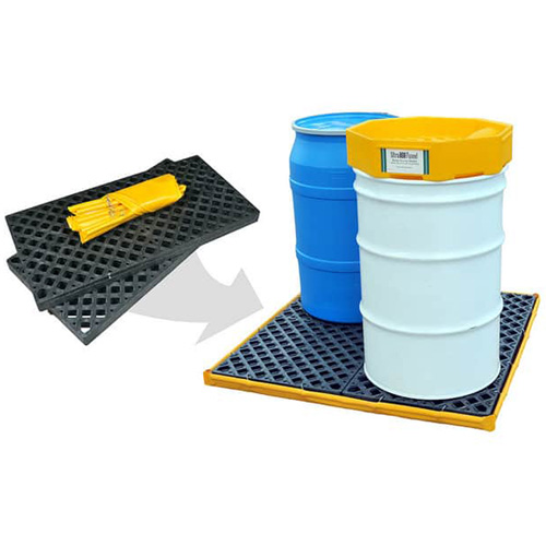 4-Drum Flexible Ultra-Spill Deck&reg; Bladder System, 110 US gal. Spill Capacity, 51" x 48" x 5" OSI Industrial Sales