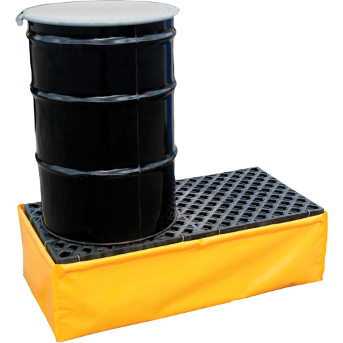 2-Drum Flexible Ultra-Spill Pallet&reg;, 66 US gal. Spill Capacity, 48" x 24" x 14" OSI Industrial Sales