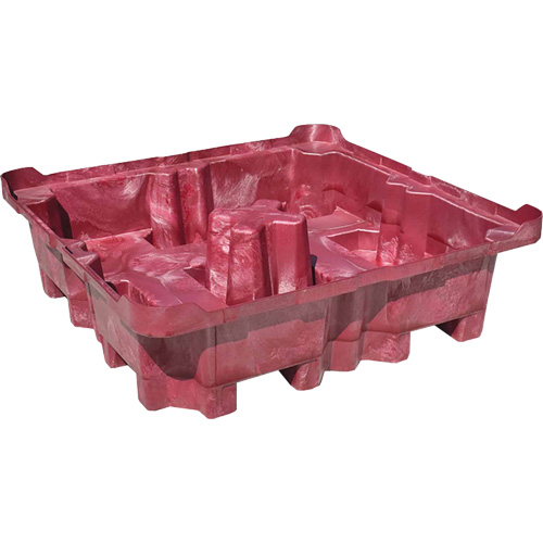 Palette de d&eacute;versement Ultra-Spill King, 4 barils, Capacit&eacute; de d&eacute;versement 85 gal. US, 51" x 51" x 17,5" OSI Industrial Sales