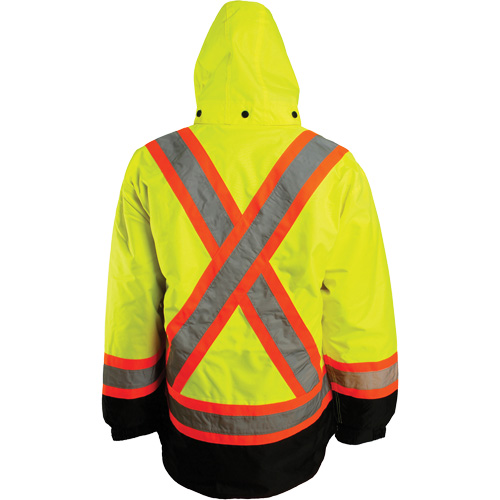 7-in-1 Jacket, Polyester, High Visibility Orange, X-Large OSI Industrial Sales