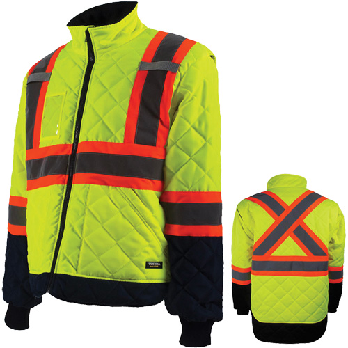 Freezer Jacket, Polyester, High Visibility Orange, X-Large OSI Industrial Sales