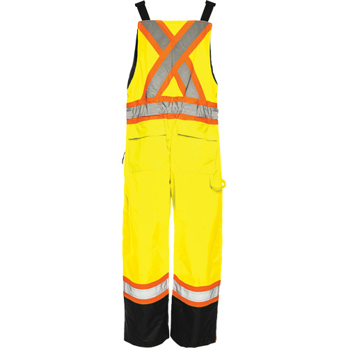 TO1 Winter Traffic Overalls, Polyester, Small, Black/High Visibility Lime-Yellow OSI Industrial Sales