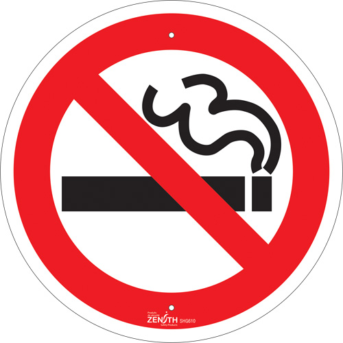 Enseigne de s&eacute;curit&eacute; conforme &agrave; la CSA - No Smoking, 12" x 12", Aluminium, Pictogramme OSI Industrial Sales
