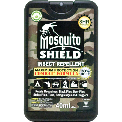 Pocket-Sized Mosquito Shield Insect Repellent, 30% DEET, Spray, 40 ml OSI Industrial Sales