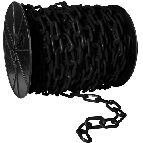 Heavy-Duty Plastic Safety Chain, White, 2" Link, 100' Length OSI Industrial Sales