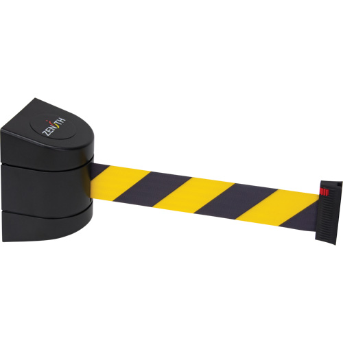Magnetic Wall Mount Barrier with Magnetic Tape, Plastic, Magnetic Mount, 15', Black and Yellow Tape OSI Industrial Sales