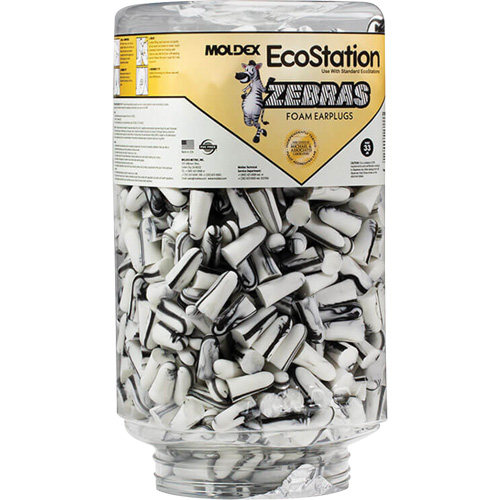Zebras Disposable Earplugs Refill for EcoStation&reg;  Earplug Dispenser, Bulk - Canister OSI Industrial Sales
