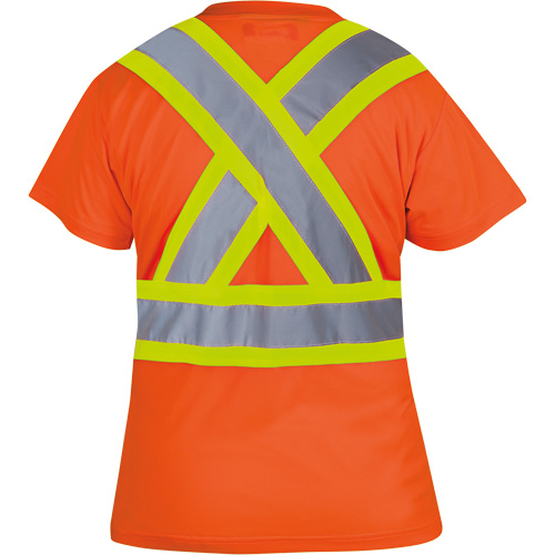 6948 T-shirt de s&eacute;curit&eacute; en il-de-perdrix pour femme, Polyester, T-petit, Orange haute visibilit&eacute; OSI Industrial Sales