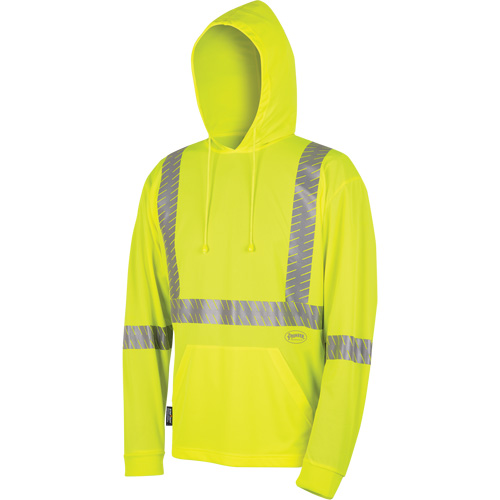 6965 Bird's-Eye Safety Hoodie, Small, High Visibility Lime-Yellow OSI Industrial Sales