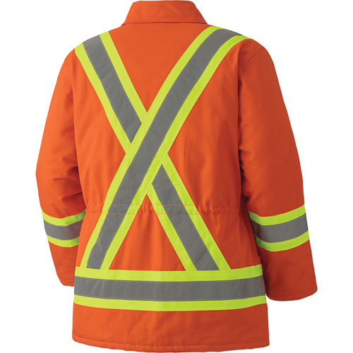 5537A Parka de s&eacute;curit&eacute; matelass&eacute; en canevas de coton, Orange haute visibilit&eacute;, Petit OSI Industrial Sales