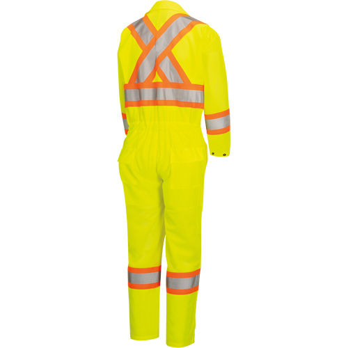 5999AW Combinaison de s&eacute;curit&eacute; routi&egrave;re haute visibilit&eacute; pour femmes, T-petit, Jaune lime haute visibilit&eacute; OSI Industrial Sales