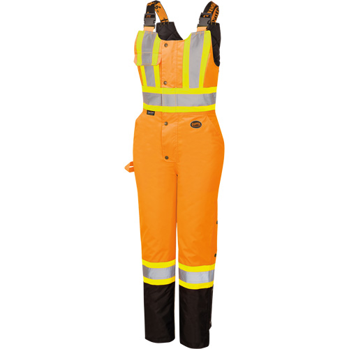 5040BBW Women's High-Visibility Waterproof Safety Overalls, Polyester, X-Small, Black/High Visibility Orange OSI Industrial Sales