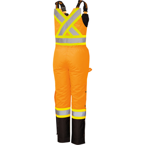 5040BBW Women's High-Visibility Waterproof Safety Overalls, Polyester, X-Small, Black/High Visibility Orange OSI Industrial Sales