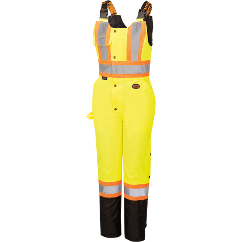 5041BBW Combinaison de s&eacute;curit&eacute; imperm&eacute;able haute visibilit&eacute; pour femmes, Polyester, T-petit, Noir/Jaune lime haute visibilit&eacute; OSI Industrial Sales