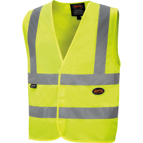 6886 High-Visibility Tricot Safety Vest, High Visibility Lime-Yellow, Small, Polyester OSI Industrial Sales