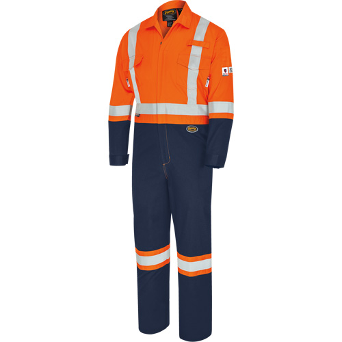 7702BBT Combine de s&eacute;curit&eacute; deux tons FR-Tech, Taille 40 (grand taille), Bleu marin/Orange, 10 cal/cm² OSI Industrial Sales