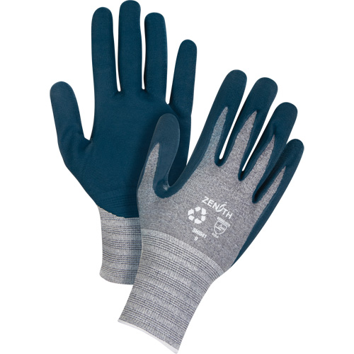 Gants &eacute;cologiques enduits et l&eacute;gers, 10, R&ecirc;vetement Mousse de nitrile, Calibre 15, Enveloppe en Polyester/rPET OSI Industrial Sales