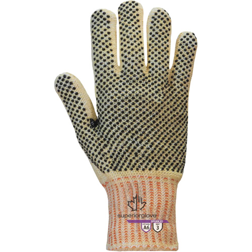 Gants r&eacute;sistants &agrave; la coupe Contender SPGRK2D, Taille Petit, Calibre 7, Rev&ecirc;tement PVC, Enveloppe en Kevlar/Fil technique, ASTM ANSI niveau A6 OSI Industrial Sales