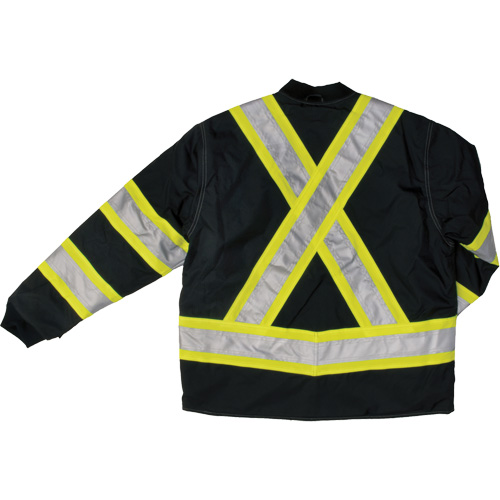 Ripstop 4-in-1 Safety Jacket, Polyester, Black, X-Small OSI Industrial Sales