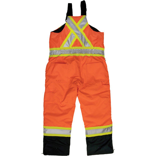 Ripstop Insulated Safety Bib Overall, Polyester, X-Small, High Visibility Orange OSI Industrial Sales