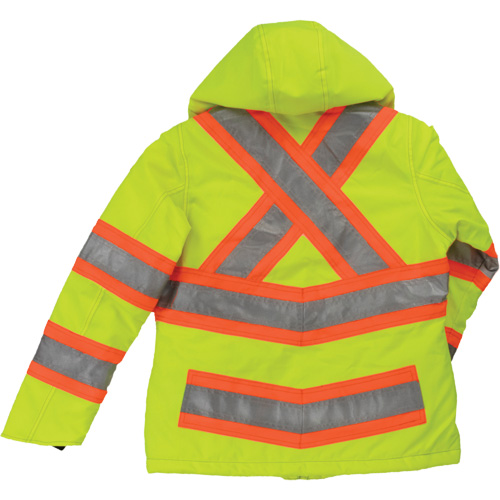 Womens Insulated Flex Safety Jacket, Polyester, High Visibility Lime-Yellow, 2X-Large OSI Industrial Sales