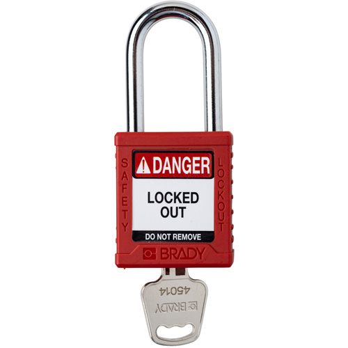 Velocity Lockout Padlock, Red, Keyed Different, Nylon, 1-1/2" Width OSI Industrial Sales