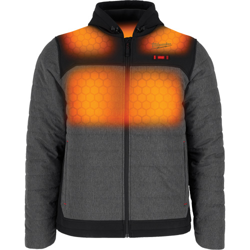 Veste chauffante M12 QuietShell avec pile, Hommes, Petit, Gris OSI Industrial Sales