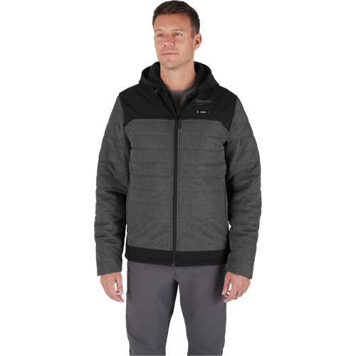 Veste chauffante M12 QuietShell avec pile, Hommes, Petit, Gris OSI Industrial Sales