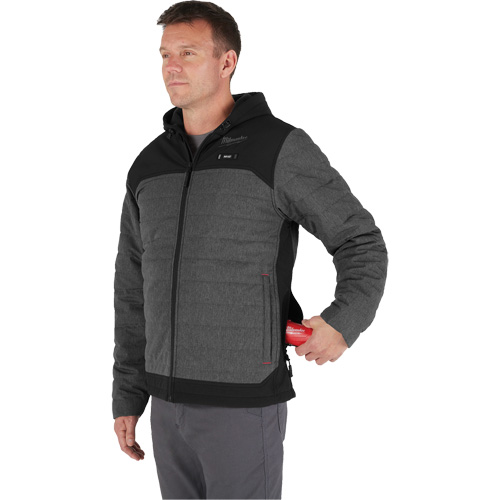 Veste chauffante M12 QuietShell avec pile, Hommes, Petit, Gris OSI Industrial Sales