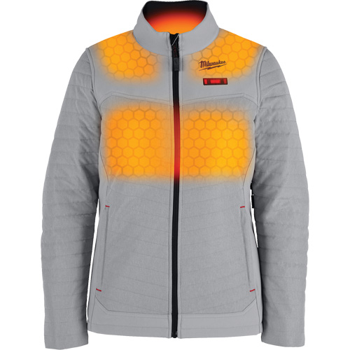 Manteau chauffant M12 Axis avec pile, Femmes, 2T-Grand, Gris OSI Industrial Sales