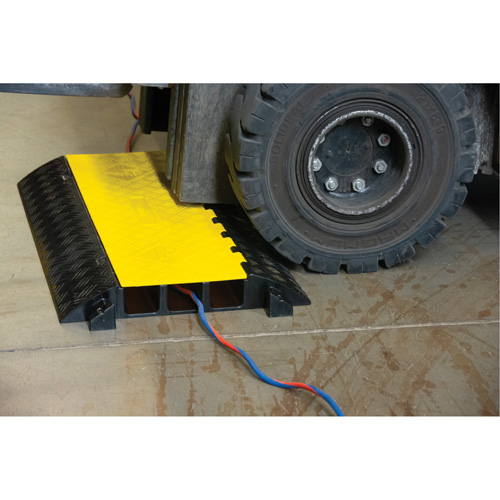 Polyurethane Cable Protector, 3 Channels, 35.43" L x 19.69" W x 3" H OSI Industrial Sales