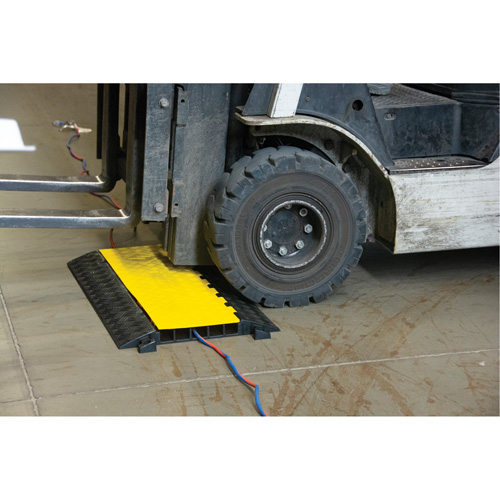 Polyurethane Cable Protector, 5 Channels, 35.43" L x 19.69" W x 2" H OSI Industrial Sales