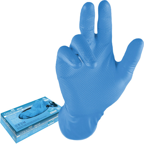 Disposable Gloves, 3X-Large, Nitrile, 8-mil, Powder-Free, Blue OSI Industrial Sales