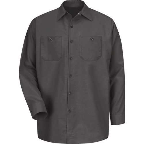 Chemise industrielle de travail &agrave; manches longues, Hommes, Moyen, Charbon OSI Industrial Sales