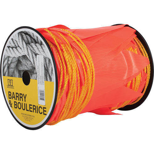 Ligne d'avertissement avec fanions, 328' lo, Orange OSI Industrial Sales