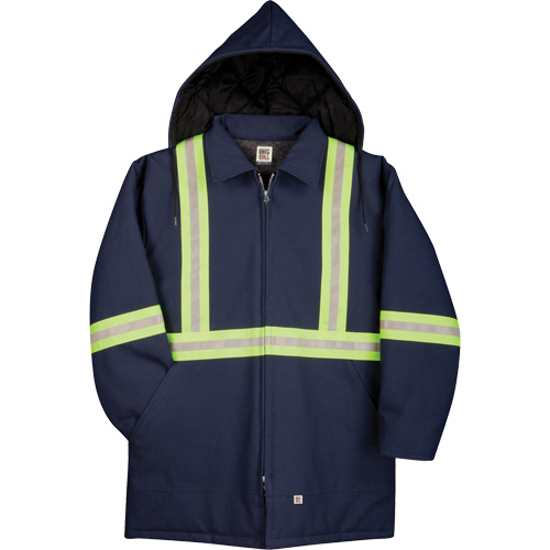 Premium Duck Parka with Reflective Material, Navy Blue, 3X-Large OSI Industrial Sales
