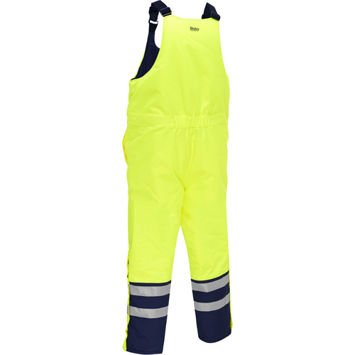 Bisley&reg; Extreme Cold Bib Overall, Polyester, Small, High Visibility Lime-Yellow OSI Industrial Sales