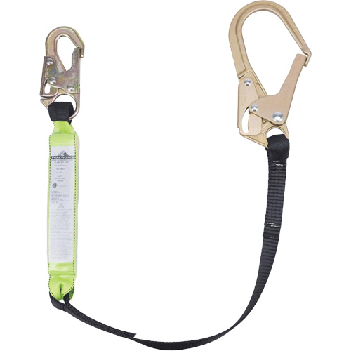 SA-6402-4 Shock Absorbing Lanyard, 4', Form Hook Center, Snap Hook Leg Ends, Polyester OSI Industrial Sales