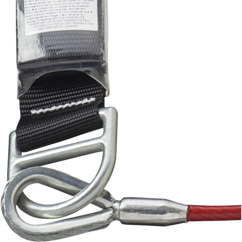 SA-5500-4 Shock Absorbing Lanyard, 4', Snap Hook Center, Snap Hook Leg Ends, Galvanized Steel OSI Industrial Sales